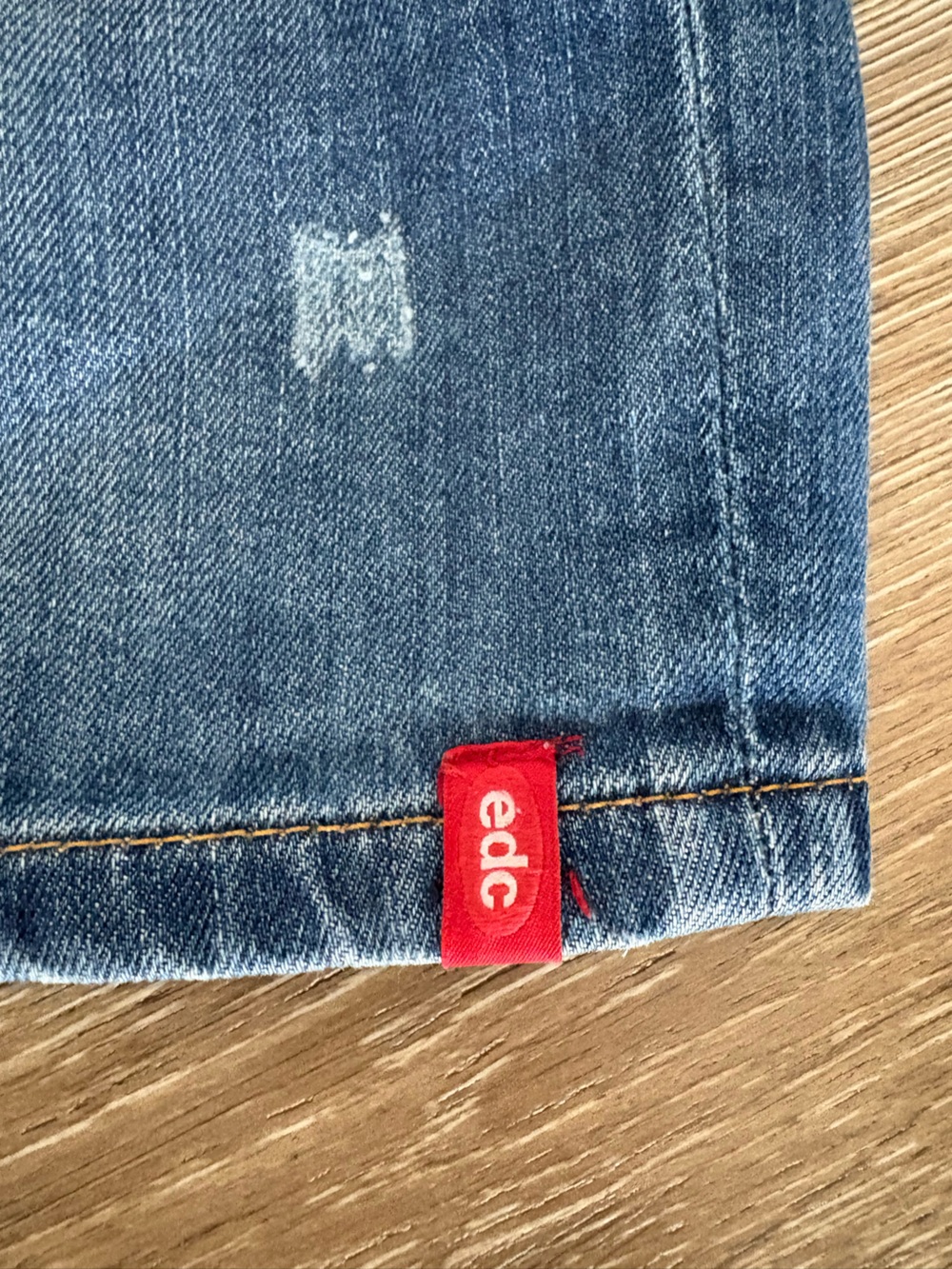 Esprit Blue Denim Mini Skirt with Double Button Waist - Picture 6 of 10